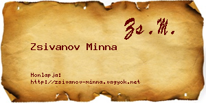 Zsivanov Minna névjegykártya